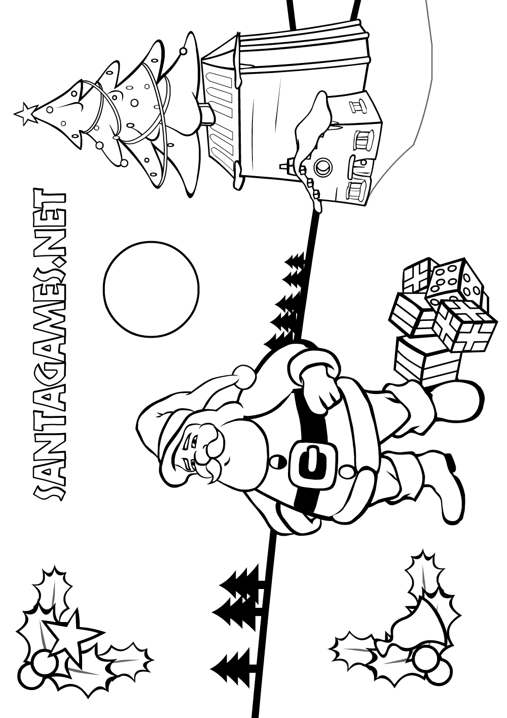 Santa Claus' Workshop | Coloring Page
