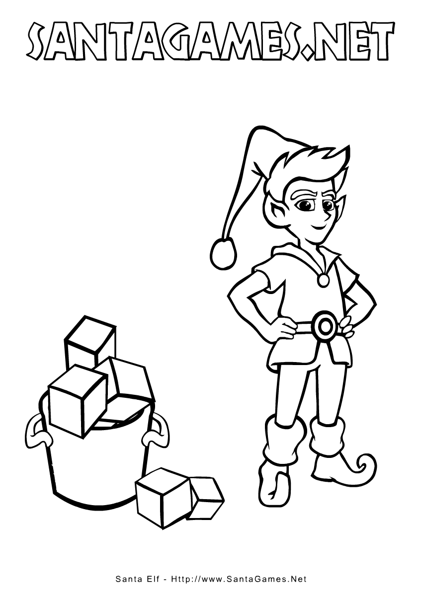 Ibereth, Santa Claus’ elf | Coloring Page