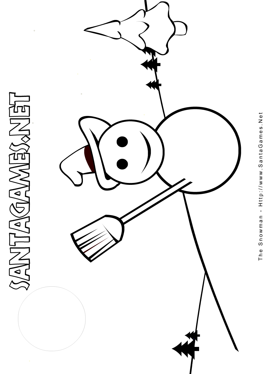 The snowman | Christmas Coloring Page