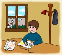 Cherry Cheeks and his colouring book